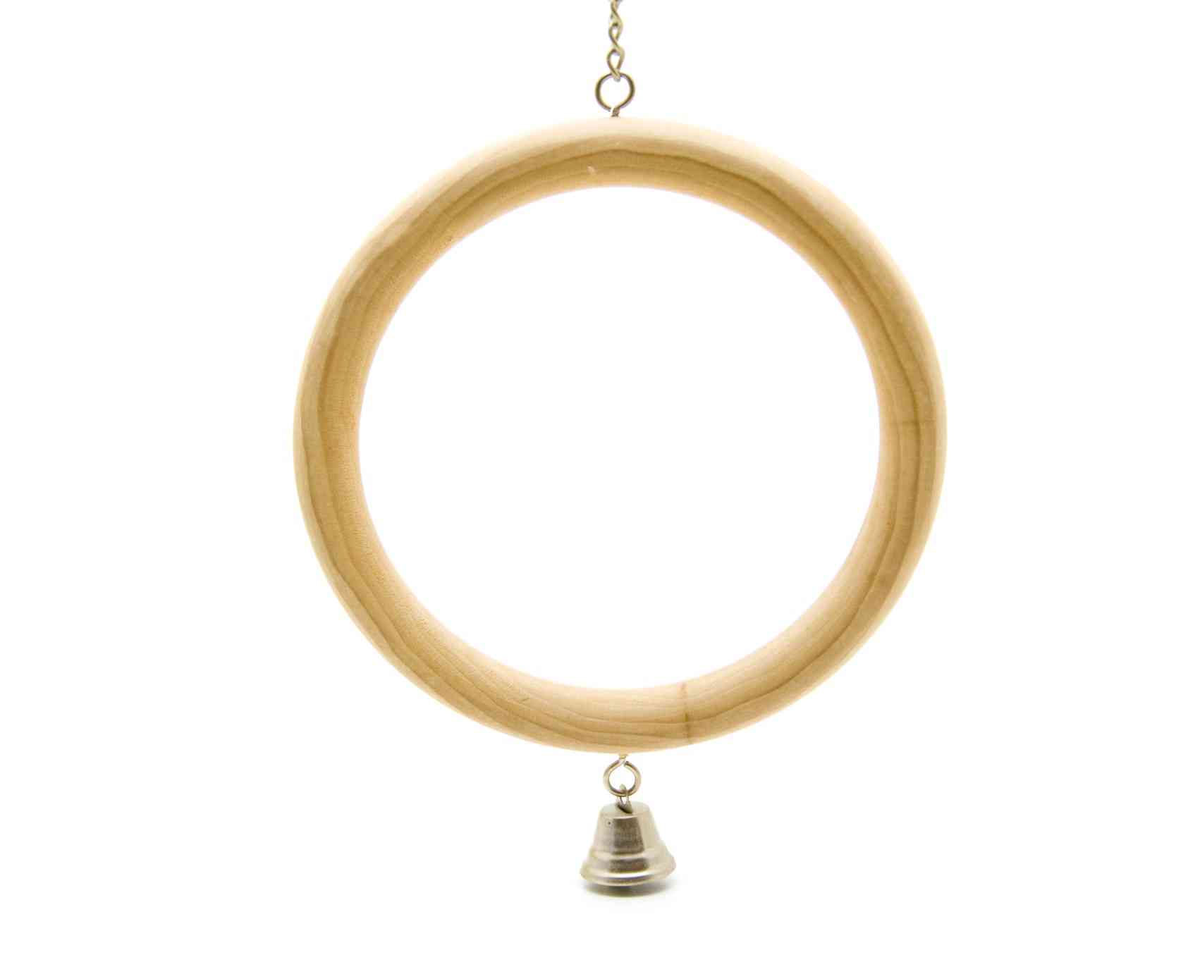 Round wooden swing